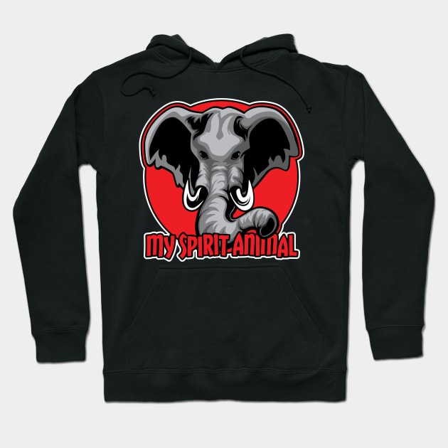 Elephants are my Spirit Animal Hoodie by Designs by Darrin